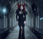 rochie gotica neagra muse
